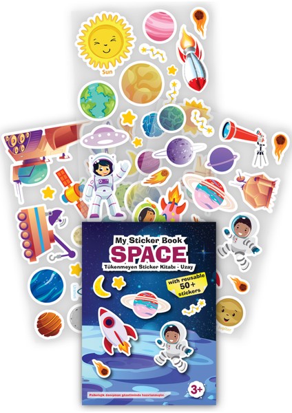 Mert Bebek My Sticker Book 4’lü Set Tekrar Kullanılabilir Sticker Kitabı, Tükenmeyen Sticker Kitabı