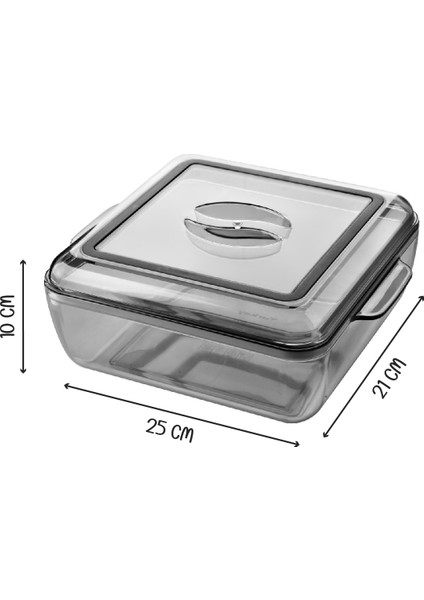 Akrilik Kare Saklama Kabı - Yemek Saklama Kabı 2 Litre fiyatları