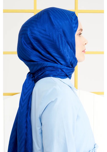 Hilal Uslu Ipeksi Jakar Italyan Şal Zikzak Desen - Saks fırsatları