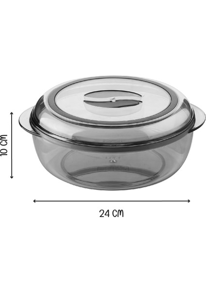Akrilik Yuvarlak Saklama Kabı - Yemek Saklama Kabı 1,7 Litre fiyatları