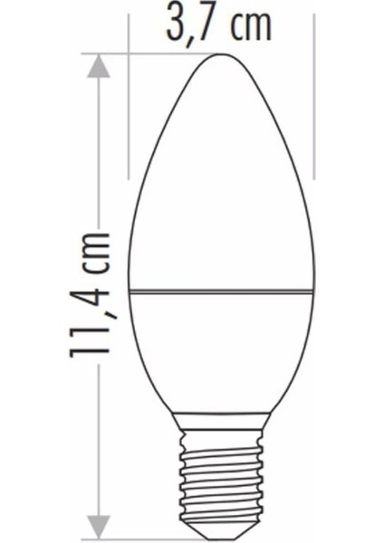 CT-4083 8W 220V E14 Duylu LED Buji Ampul Günışığı