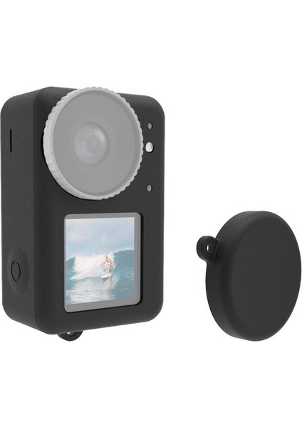Djı Osmo Action 4 / 3 Için Lens Kapaklı Silikon Koruyucu Kılıf (Yurt Dışından)