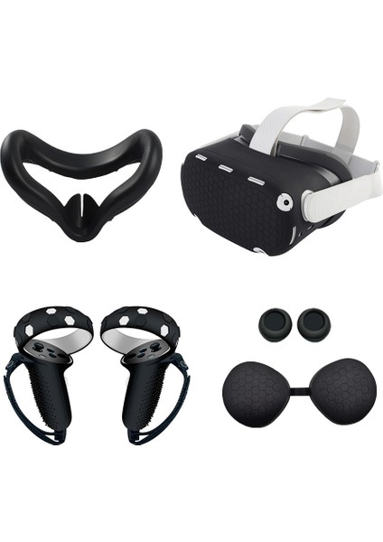 Oculus Quest 2 Aksesuarları Için Silikon Kılıf Koruyucu Kapak Kiti (Yurt Dışından)