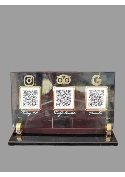 Masa Üstü Qr Kodlu Takip ve Yorum Kartı