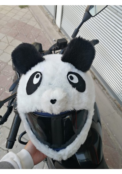 Peluş Kask Kılıfı Panda