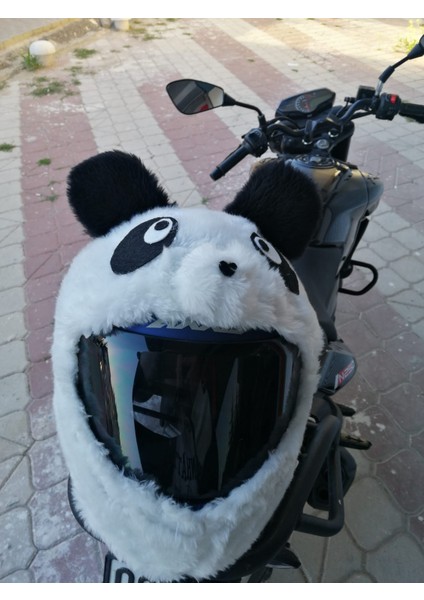 Peluş Kask Kılıfı Panda