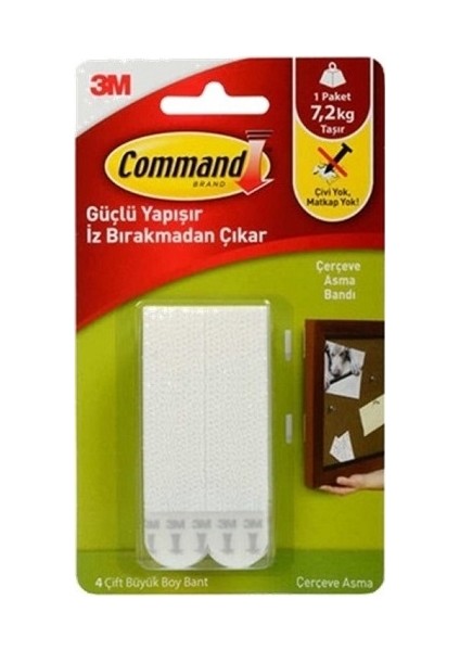 3m Command 17206 Büyük Boy 7.2 kg Iz Bırakmayan Cırt Bant