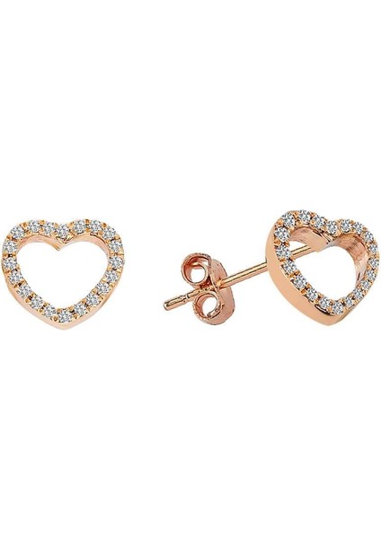 Pırlanta Taşlı Amor Kalp Küpe 0405E0026