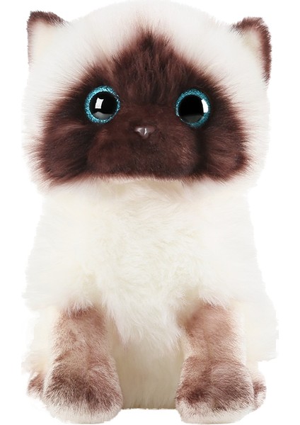 Siyam Kedisi Bebek Peluş Bebek Kedi Oyuncak Sevimli Kedi Bebek Sevimli Evcil Hayvan Ragdoll Kedi (Yurt Dışından)