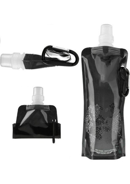 0.5l Silikon Su Şişesi - Siyah (Yurt Dışından)