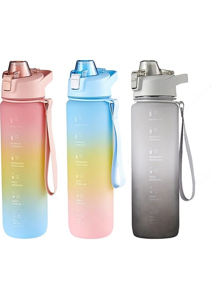1000ML Taşınabilir Spor Su Şişesi - Pembe (Yurt Dışından)