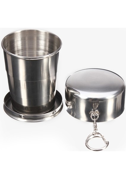 7 Oz Paslanmaz Çelik Taşınabilir Katlanır Su Şişesi - Çok Renkli (Yurt Dışından)
