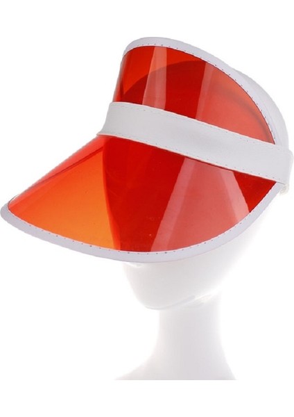 Pvc Güneş Vizörlü Şapka - Kırmızı (Yurt Dışından)