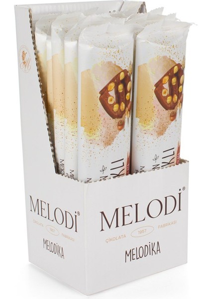 Melodika Bütün Fındıklı Sütlü Çikolata 80 gr x 12 Adet