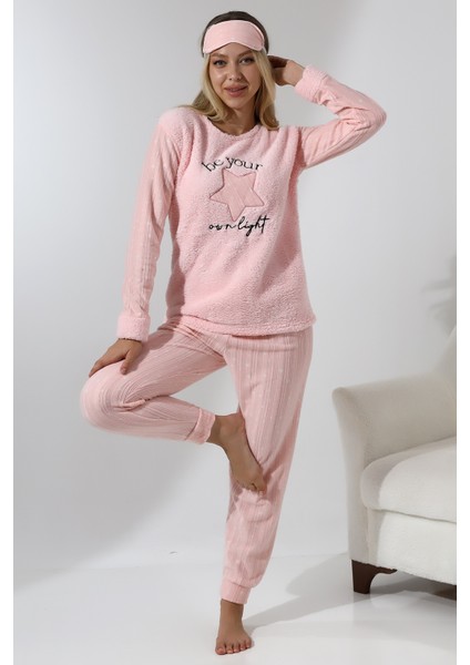 Fwn 5018 Peluş Welsoft Polar Kışlık Yıldızlı Yumoş Kadın Pijama Takımı fiyatları