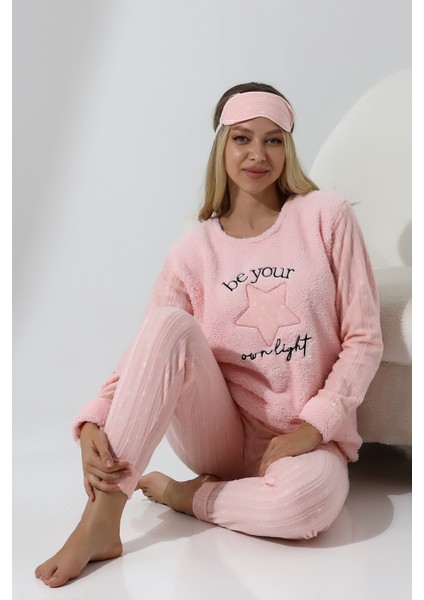 Fwn 5018 Peluş Welsoft Polar Kışlık Yıldızlı Yumoş Kadın Pijama Takımı indirimleri