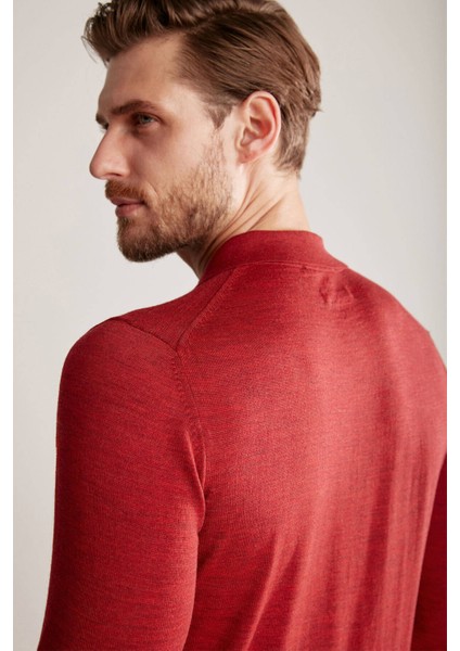 Polo Yaka Merino Yün Kırmızı Triko modelleri