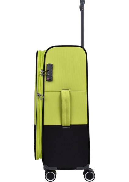 Ultra Light Hafif Lüx Kumaş 2'li Valiz Seti Orta Boy Kabin Boy Yeşil PC8200 modelleri