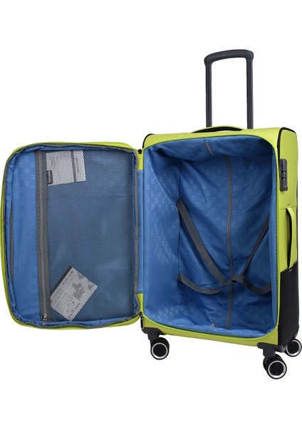 Ultra Light Hafif Lüx Kumaş 2'li Valiz Seti Orta Boy Kabin Boy Yeşil PC8200 indirimleri