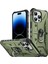 Iphone 14 Pro 14 Için Prop Telefon Kılıfı Askeri Sınıf Yüzük Araç Montaj Kickstand Case Hybrid Hard Pc Yumuşak Tpu Şok Geçirmez Koruyucu Kapak-Dark Yeşil (Yurt Dışından) 1