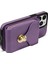 Iphone 14 Pro Pu Deri Kaplamalı Tpu Fermuar Telefon Kılıfı Yuvası Kickstand Shockproof Cover-Purple (Yurt Dışından) 3