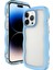 Iphone 14 Pro Renk Çerçevesi Şeffaf Arka Kapak Pc+Tpu Dalga Edge Tasarım Telefon Damla Geçirmez Kasa Mavisi (Yurt Dışından) 1