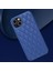 Iphone 14 Telefon Kasası Rhombus Doku Tasarımı Pu Derisi+Tpu Şok Geçirmez Kayma Dışı Kavrama Koruyucu Kapak-Mavi (Yurt Dışından) 2