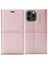 Iphone 14 Pro Telefon Kılıfı 6.1 Inç Pu Deri Cüzdan Kılıfı Manyetik Otomatik Absorlanmış Tam Koruma Cep Telefon Kabuğu Stand-Rose Gold ile (Yurt Dışından) 1
