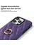 Iphone 14 Pro 14 Pro Telefon Kılıfı Tutucu Kickstand Pu Deri Kaplamalı Tpu Rhombus Izgara Deseni Baskılı Anti-Çizelge Arka Kapak Morası (Yurt Dışından) 4