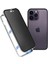 Iphone 14 Pro Fone Case Için Damla Dayanıklı Anti-Peep Metal Çerçevesi+Çift Sandalı Temperli Cam Hibrit Kapak Manyetik Kapatma Silver (Yurt Dışından) 1