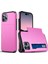 Iphone 14 Pro 6.1 Inç Çizgiye Döküm Anti Telefon Kılıf Kart Tutucu Yumuşak Tpu+Sert Pc Hibrid Kapak Pembe (Yurt Dışından) 1