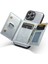 Iphone 14 Pro Telefon Kılıfı Için 2-1 Arada Pu Deri Kaplı Pc+Tpu Koruyucu Kickstand Manyetik Çıkarılabilir Fermuar Cüzdan Telefon Kapak Silver (Yurt Dışından) 2