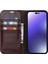 Iphone 14 Pro Telefon Kılıfı 6.1 Inç Orijinal Deri Cüzdan Kılıf Çılgın At Dokusu Manyetik Emilim Standı Kapak-Dark Brown (Yurt Dışından) 2