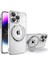Iphone 14 Pro Phone Case Şok Geçirmez Kılıf Pc+Tpu Telefon Kapağı Dönen Kickstand Magsafe-Silver ile Uyumlu (Yurt Dışından) 1
