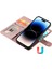Iphone 14 Pro Tele Kılıfı Için Manyetik Çıkarılabilir Pu Deri Kılıf Stand Strap-Rose Gold ile Düz Renk Cüzdan Telefon Kapağı (Yurt Dışından) 3