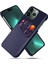 Iphone 14 Pro Fone Kılıfı 6.1 Inç Akıllı Telefon Kapak Kartı Yuva Kumaş Doku Pu Deri Kaplamalı Sert Pc Telefon Kılıf Mavisi (Yurt Dışından) 1