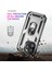 Iphone 14 Pro Telefon Kılıfı Için 6.1 Inç Yumuşak Tpu+Sert Pc Araba Montajı Metal Sac Silver ile Kickstand Kapak (Yurt Dışından) 2