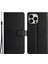 Iphone 14 Pro 14 Için Telefon Kılıfı Telefon Kapağı Ipek Doku Kapak Kılıfı Pu Deri Cüzdan Stand Kabuğu Bilek Kayış-Black (Yurt Dışından) 1