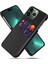 Iphone 14 Pro Flo Telefon Kasası 6.1 Inç Akıllı Telefon Kapağı Kartı Yuvası Kumaş Doku Pu Deri Kaplı Sert Pc Telefon Kılıf (Yurt Dışından) 1
