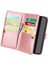 Iphone 14 Pro Telefon Kılıfı 6.1 Inç Deri Deri Flip Cüzdan Kılıfı Çoklu Kart Yuvaları Stand Manyetik Telefon Kapağı El Strap-Rose Altın (Yurt Dışından) 2
