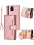 Iphone 14 Pro Telefon Kılıfı 6.1 Inç Deri Deri Flip Cüzdan Kılıfı Çoklu Kart Yuvaları Stand Manyetik Telefon Kapağı El Strap-Rose Altın (Yurt Dışından) 4