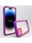 Iphone 14 Pro Phone Case Şok Geçirmez Kasa Anti-Fall Koruyucu Telefon Kapağı Hibrit Kılıf Desteği Kablosuz Şarj Mavisi Mor/gül (Yurt Dışından) 2