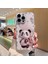 Iphone 14 Pro Metal Boya Tasarımı Panda Dekor Telefon Kılıfı Sert Cam+Tpu Telefon Kapak-Beyaz (Yurt Dışından) 4