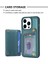 Iphone 14 Pro 14 Pro Telefon Vaka Vaka Dalga Dikiş Dokusu Kickstand Case Tpu+Pu Deri Telefon Kapağı Kart Tutucu Yeşili (Yurt Dışından) 4