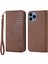 Iphone 14 Pro Flo Telefon Kasası Buzağı Doku Cüzdanı Baskılı Rhombus Desen Telefon Standı Pu Deri Kılıf Strap-Brown ile Manyetik Kapak (Yurt Dışından) 1