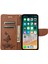 Iphone 14 Pro Phone Case Hücre Çantası 6.1 Inç Büyük Kelebekler Çiçek Deseni Desresit Stand Cüzdan Flip Manyetik Telefon Kapak-Kahverengi (Yurt Dışından) 2