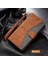 Iphone 14 Pro Telefon Kılıfı 6.1 Inç Ekleme Dikişli Deri Touch Pu Deri Deri Stand Folio Flip Anti-Drop Anti-Çizgiye Karşı Karşıtı Kapak Kahverengi (Yurt Dışından) 4