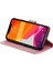Iphone 14 Pro Telefon Kılıfı Için 6.1 Inç Ekleme Dikişli Deri Deri Deri Deri Stand Folio Flip Anti-Drop Anti-Çizelge Anti-Claps Cover-Pink (Yurt Dışından) 3