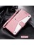 Iphone 14 Pro Telefon Kılıfı Için 6.1 Inç Ekleme Dikişli Deri Deri Deri Deri Stand Folio Flip Anti-Drop Anti-Çizelge Anti-Claps Cover-Pink (Yurt Dışından) 4