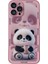 Iphone 14 Pro 14 Pro Telefon Kılıf Deseni Baskı Süt Tea Panda Temperli Cam+Tpu Lens Film-Pinki (Yurt Dışından) 1